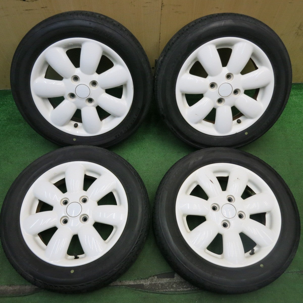 バリ溝！21年！キレイ！9分★スズキ ラパン 純正 155/65R14 ブリヂストン ネクストリー エコピア 14インチ PCD100/4H★5062709AKノ