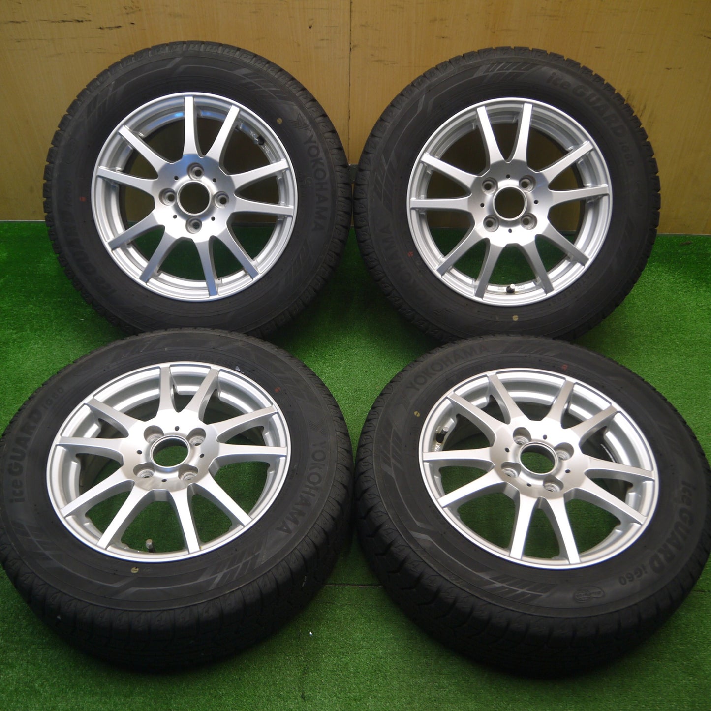 [送料無料] バリ溝！22年！キレイ！9分★スタッドレス 175/70R14 ヨコハマ アイスガード iG60 weds ウェッズ 14インチ PCD100/4H★4103003Hス