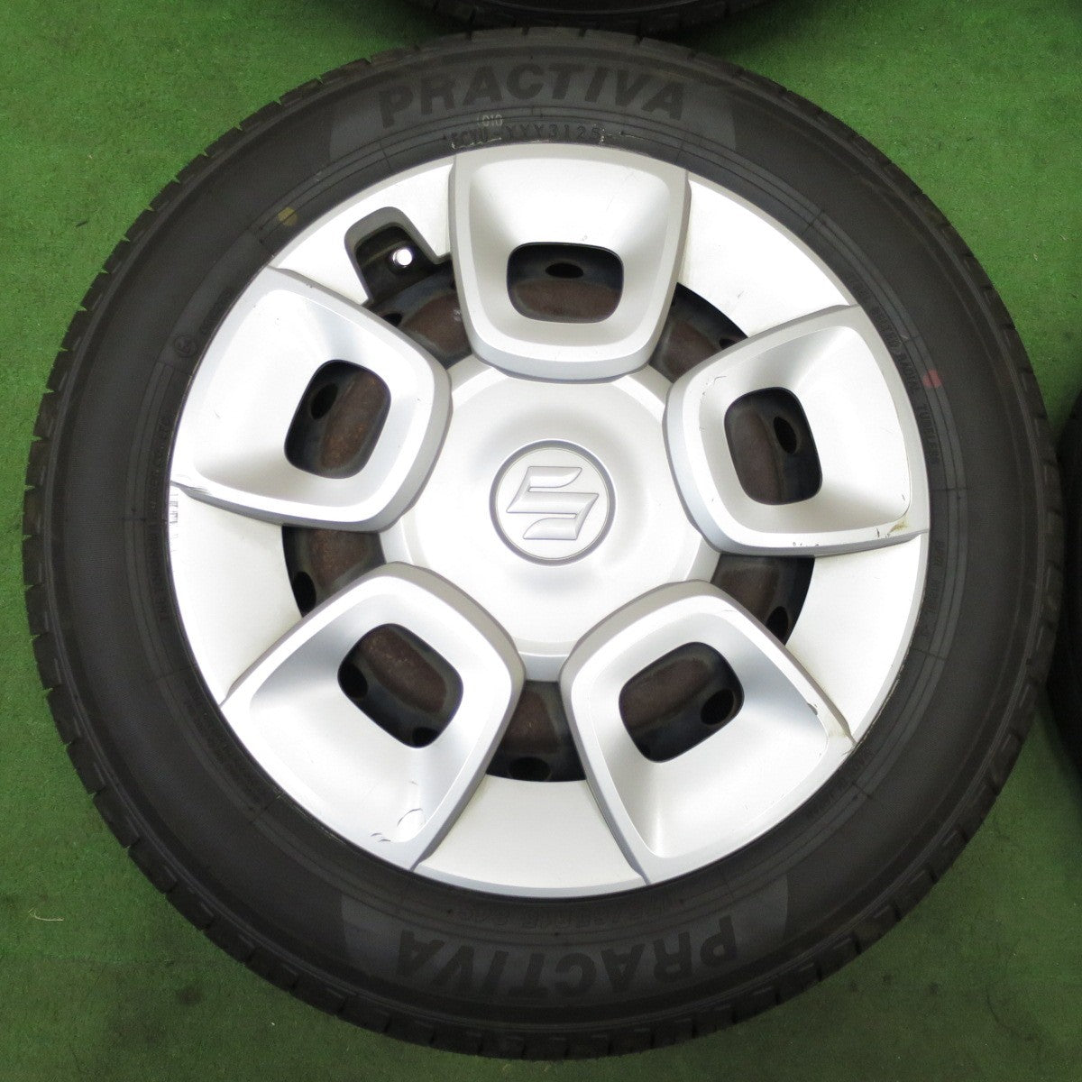 超バリ溝！25年！ほぼ10分★スズキ イグニス 純正 スチール 175/65R15 プラクティバ 15インチ PCD100/4H★6021103ナノ