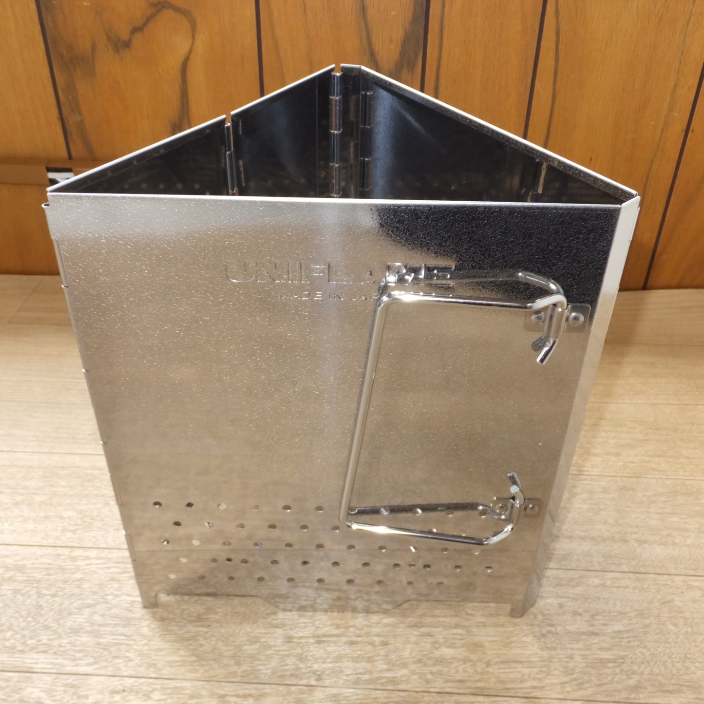 [送料無料] 未使用★新越ワークス ユニフレーム UNIFLAME チャコスタII ラージ　炭熾し 火熾し 着火 ステンレスボディ エンボス材★