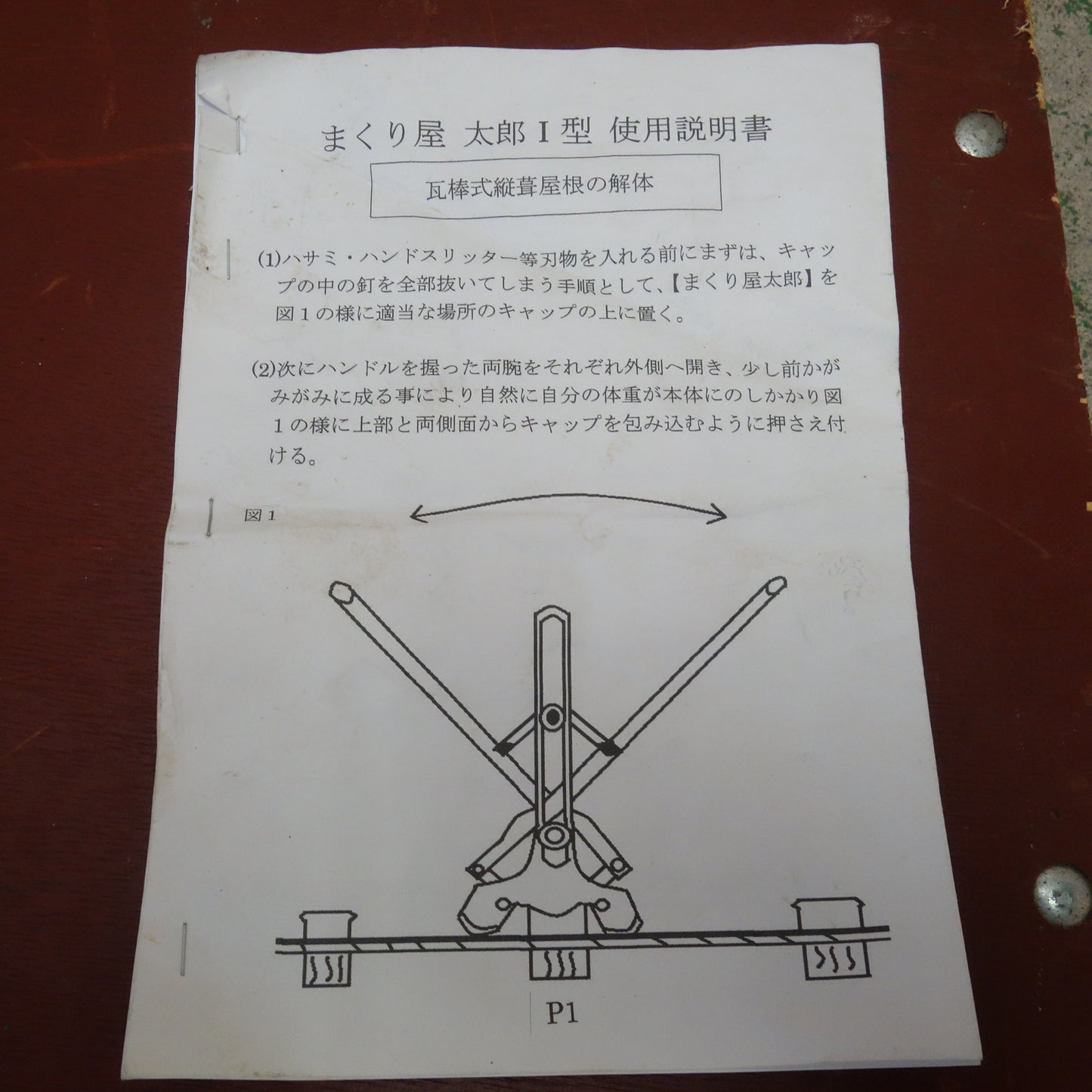 [送料無料] ☆盛光 板金 工具 まくり屋 太郎 S-1型 屋根☆