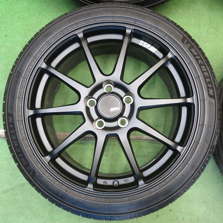 バリ溝！26年！キレイ！9.5分◎SSR GTV02 TANABE 215/45R18 ミシュラン プライマシー5 タナベ 18インチ PCD114.3/5H◎6070805Hノ