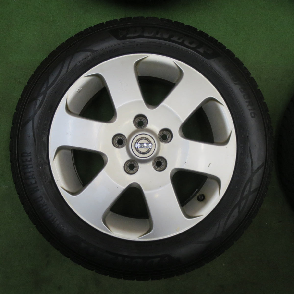バリ溝！25年！9.5分★日産 C25 セレナ 純正 195/60R16 ダンロップ SYNCHRO WEATHER オールシーズン 16インチ PCD114.3/5H★6021402TTス