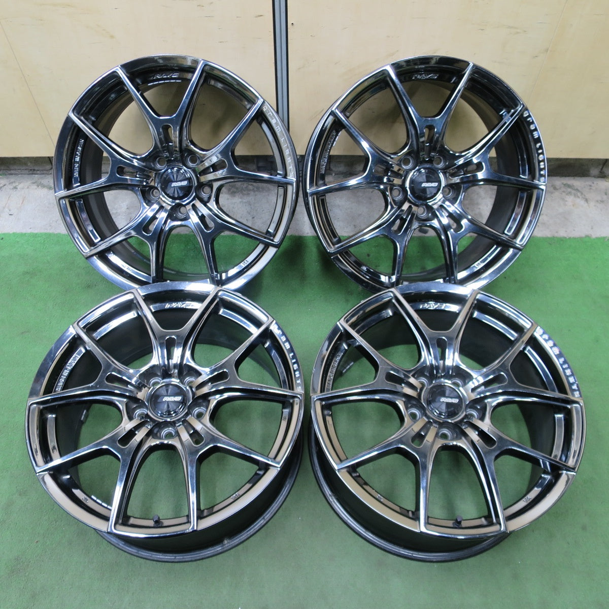 4本価格◎RAYS gram LIGHTS GL-57FXZ 18インチ ホイール レイズ グラムライツ 18×8J PCD114.3/5H◎6090903NGホ