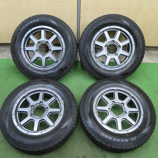バリ溝！24年！キレイ！9.5分以上★スタッドレス 175/80R16 ナンカン アイスアクティバ AW-1 社外 アルミ ホイール 16インチ PCD139.7/5H★6042802TTス
