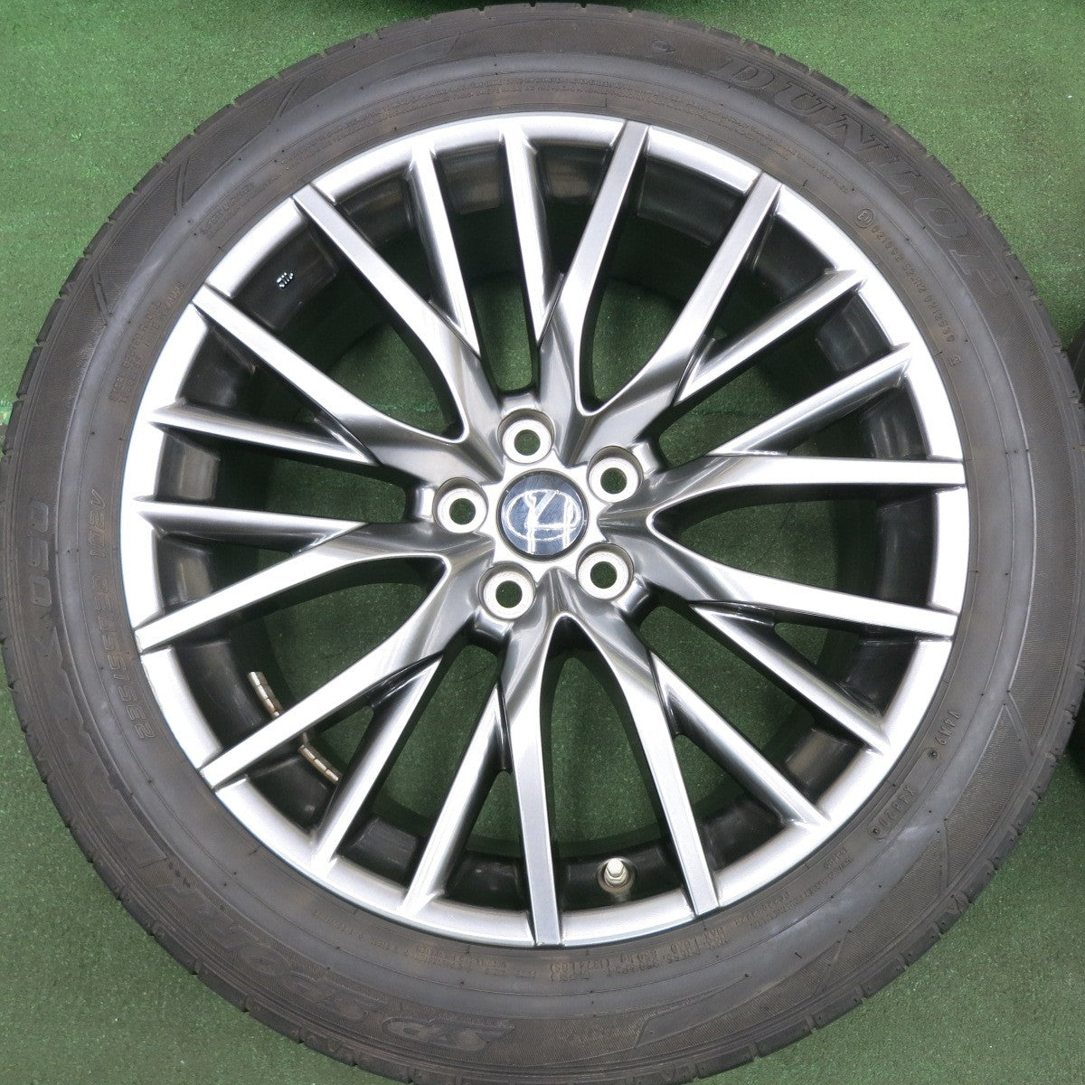 *送料無料* センサー付！20年★レクサス RX Fスポーツ 純正 235/55R20 ダンロップ SPスポーツマックス 050 20インチ PCD114.3/5H★4061604HAノ