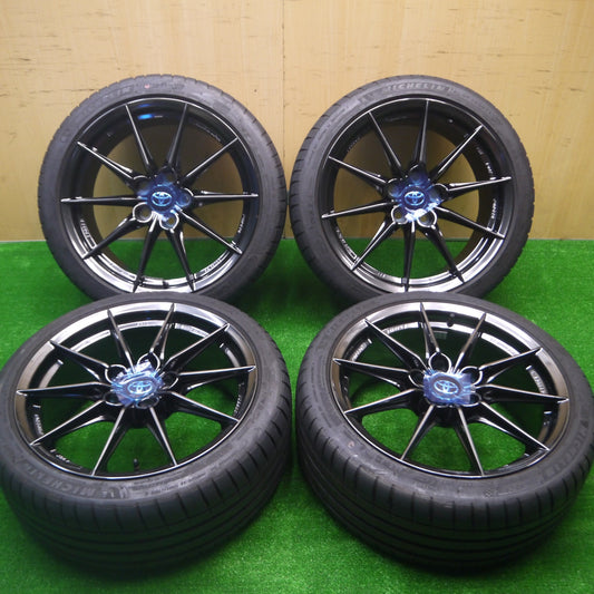 *送料無料* ホイール未使用！バリ溝！20年！9.5分★トヨタ GR ヤリス RZ ハイパフォーマンス 純正 BBS 225/40R18 ミシュラン パイロットスポーツ4 S PCD114.3/5H★4080502Hノ