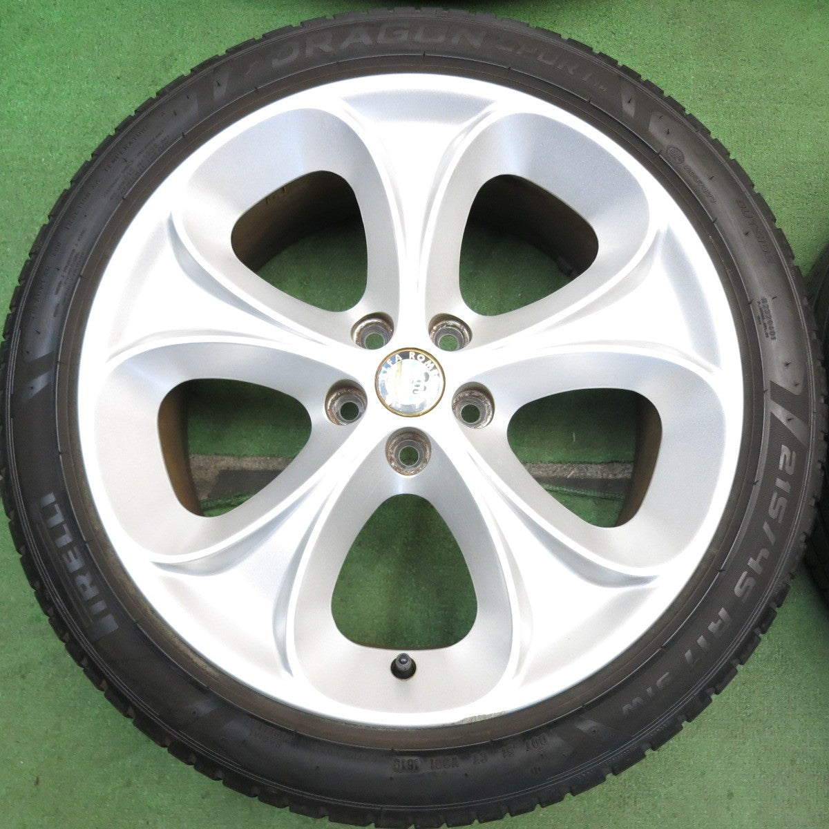 4本価格◎アルファロメオ 147 156 GT 純正 215/45R17 ピレリ ドラゴン スポーツ 17インチ PCD98/5H◎6073005HAノ