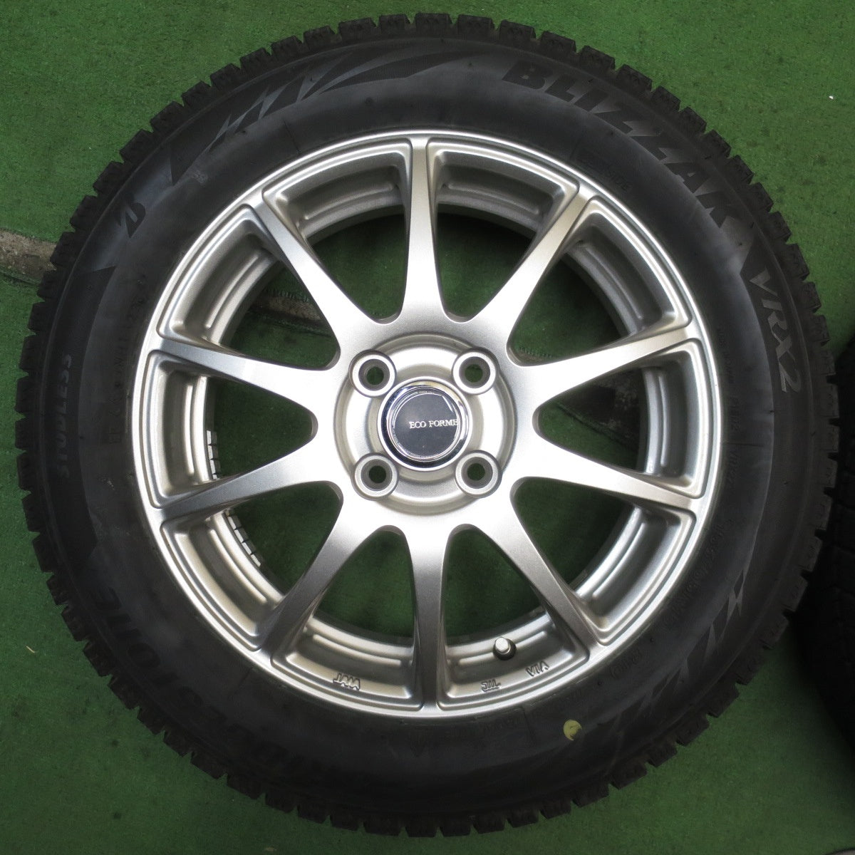 バリ溝！23年！キレイ！8.5分★スタッドレス 165/65R15 ブリヂストン ブリザック VRX2 ECO FORME エコフォルム 15インチ タフト ハスラー 等 PCD100/4H★5081112NJス