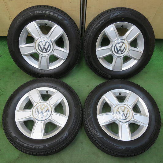バリ溝！22年！キレイ！9.5分★ワーゲン up! 純正 BORBET 165/70R14 スタッドレス ブリヂストン ブリザック VRX3 アップ ボルベット 14インチ PCD100/4H★6030503イス