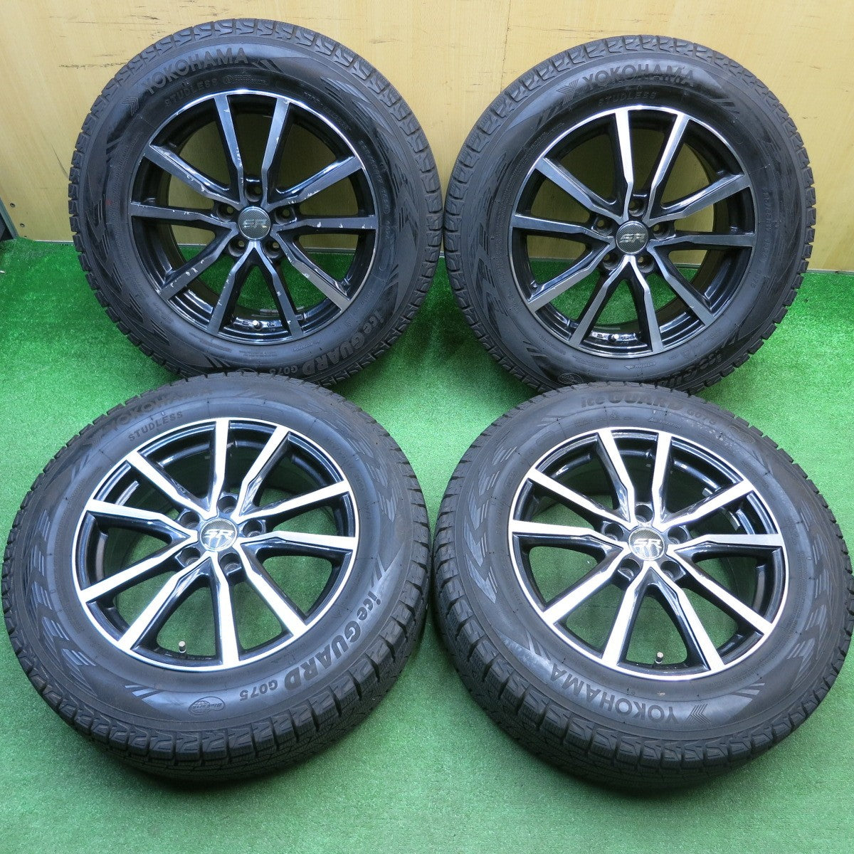 バリ溝！21年！9.5分★スタッドレス 225/65R17 ヨコハマ アイスガード G075 STRANGER ストレンジャー 17インチ PCD114.3/5H★5120607HAス