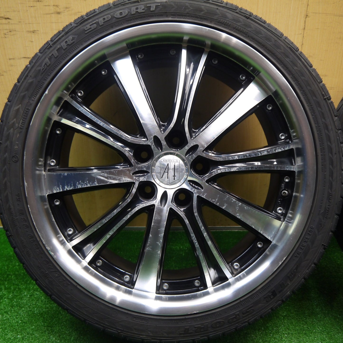 バリ溝！ほぼ10分★ANHELO KLEITOS M190 225/40R19 ATR SPORT アネーロ クレイトス 19インチ PCD114.3/5H★5103104Hノ