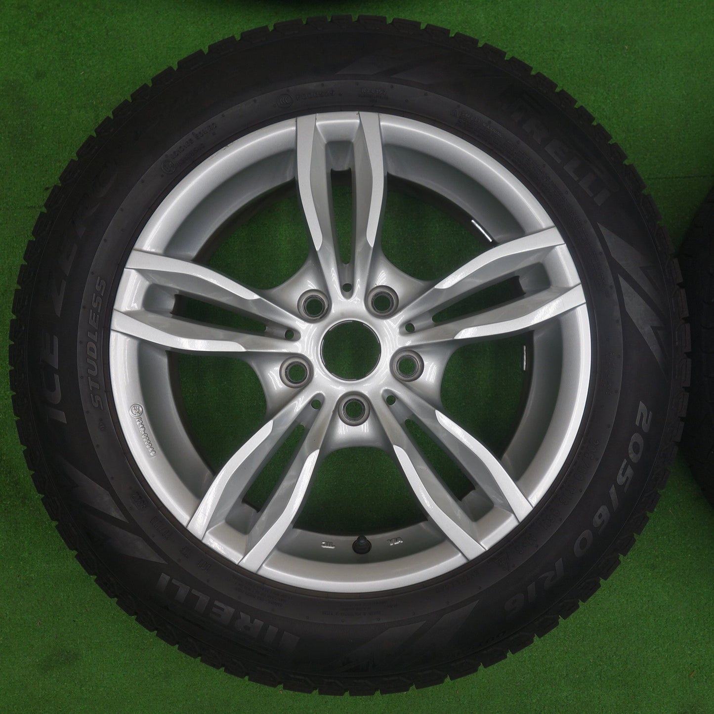 バリ溝！22年！9分◎BMW 等 MAK LUFT 205/60R16 スタッドレス ピレリ アイスゼロ アシンメトリコ マック ルフト 16インチ PCD112/5H◎6083001KTス