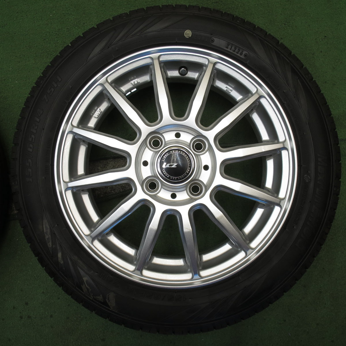 バリ溝！26年！キレイ！9.5分以上◎155/65R14 オートバックス Maxrun Efficia LCZ 社外 アルミ 14インチ PCD100/4H◎6082803NJノ