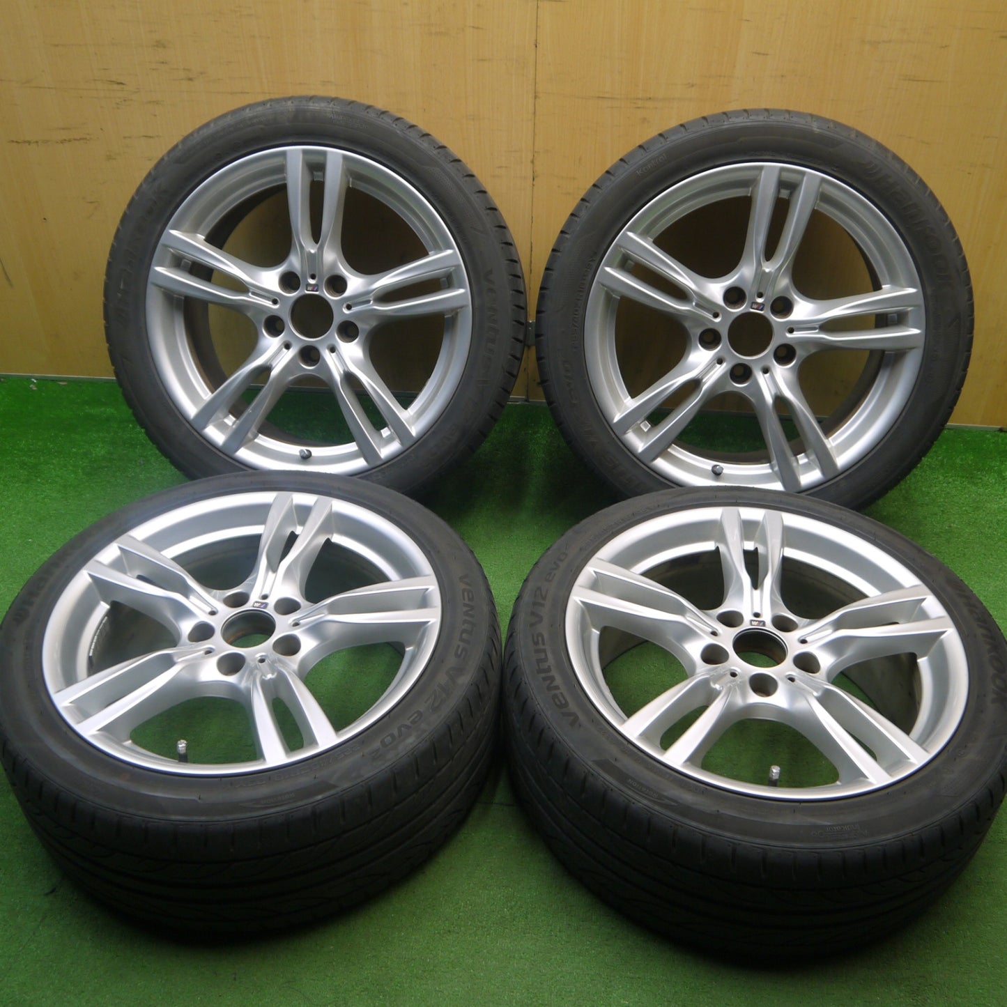 キレイ！22年★BMW 3シリーズ F30 F31 Mスポーツ 純正 225/45R18 255/40R18 ハンコック ベンタス V12 evo2 18インチ PCD120/5H★6022706Hノ