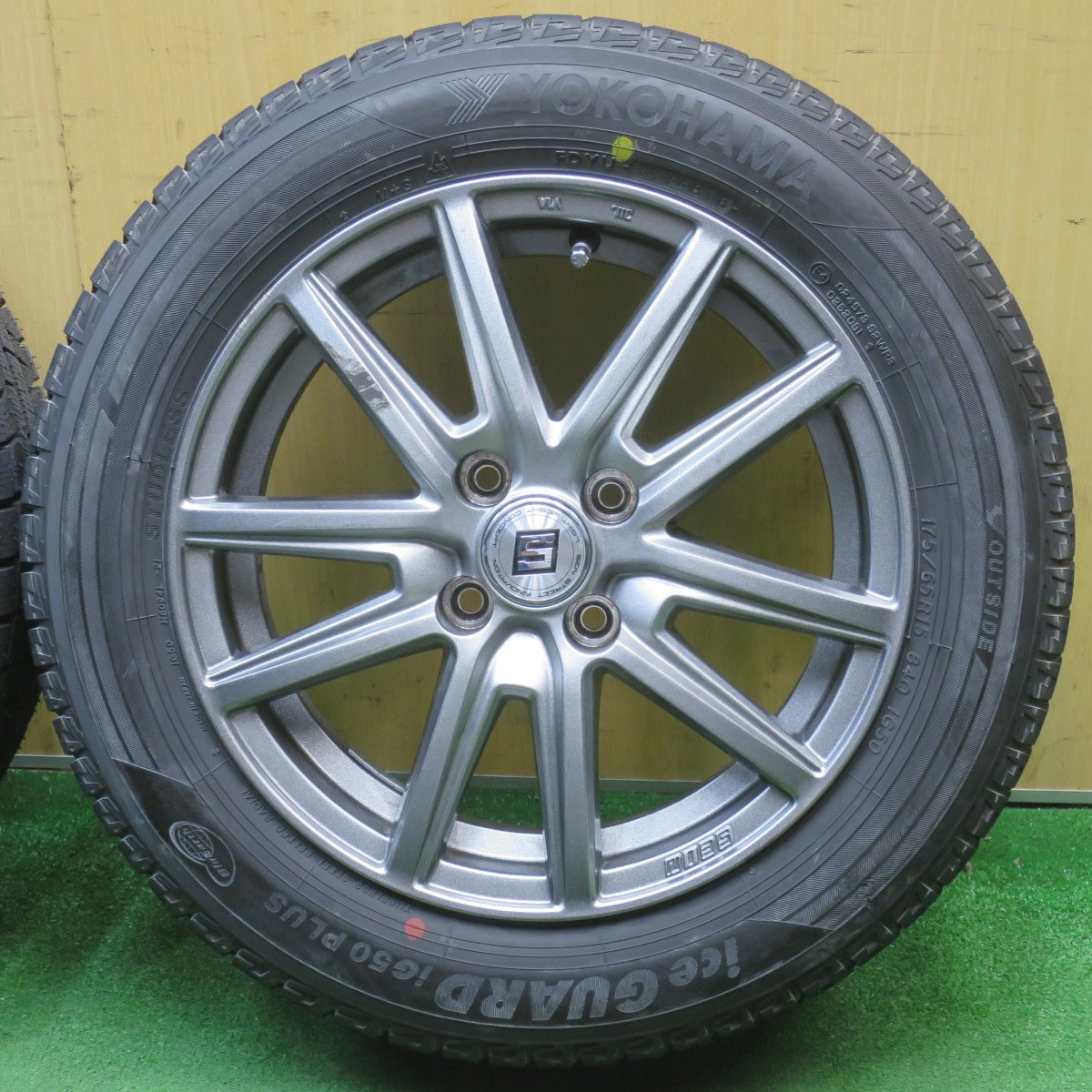 超バリ溝！ほぼ10分★スタッドレス 175/65R15 ヨコハマ アイスガード iG50 プラス SEIN SS ザイン 15インチ PCD100/4H★6050806NJス