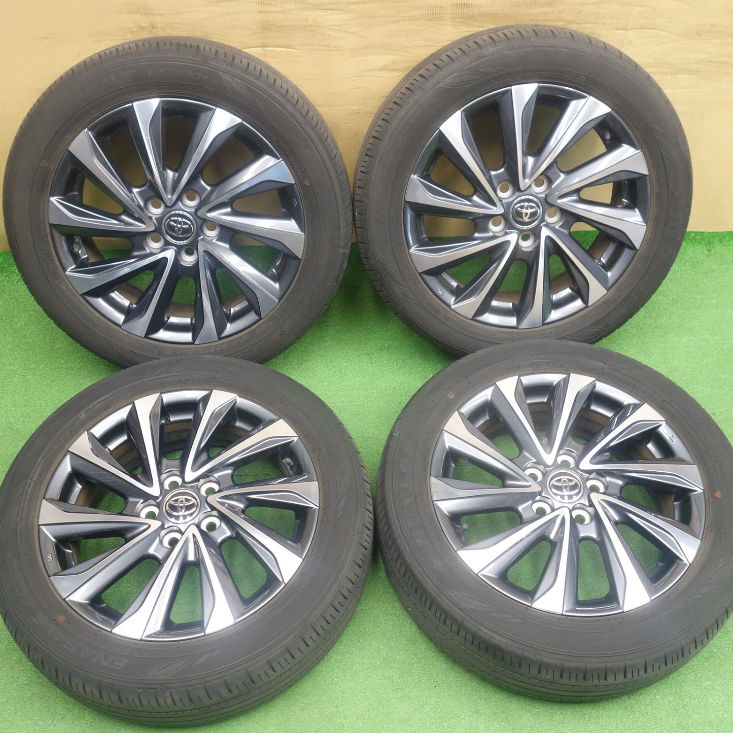 バリ溝！23年！キレイ！8.5分◎トヨタ 90系 ノア ヴォクシー S-Z 純正 205/55R17 ダンロップ エナセーブ EC300+ 17インチ PCD114.3/5H◎6062002KTノ