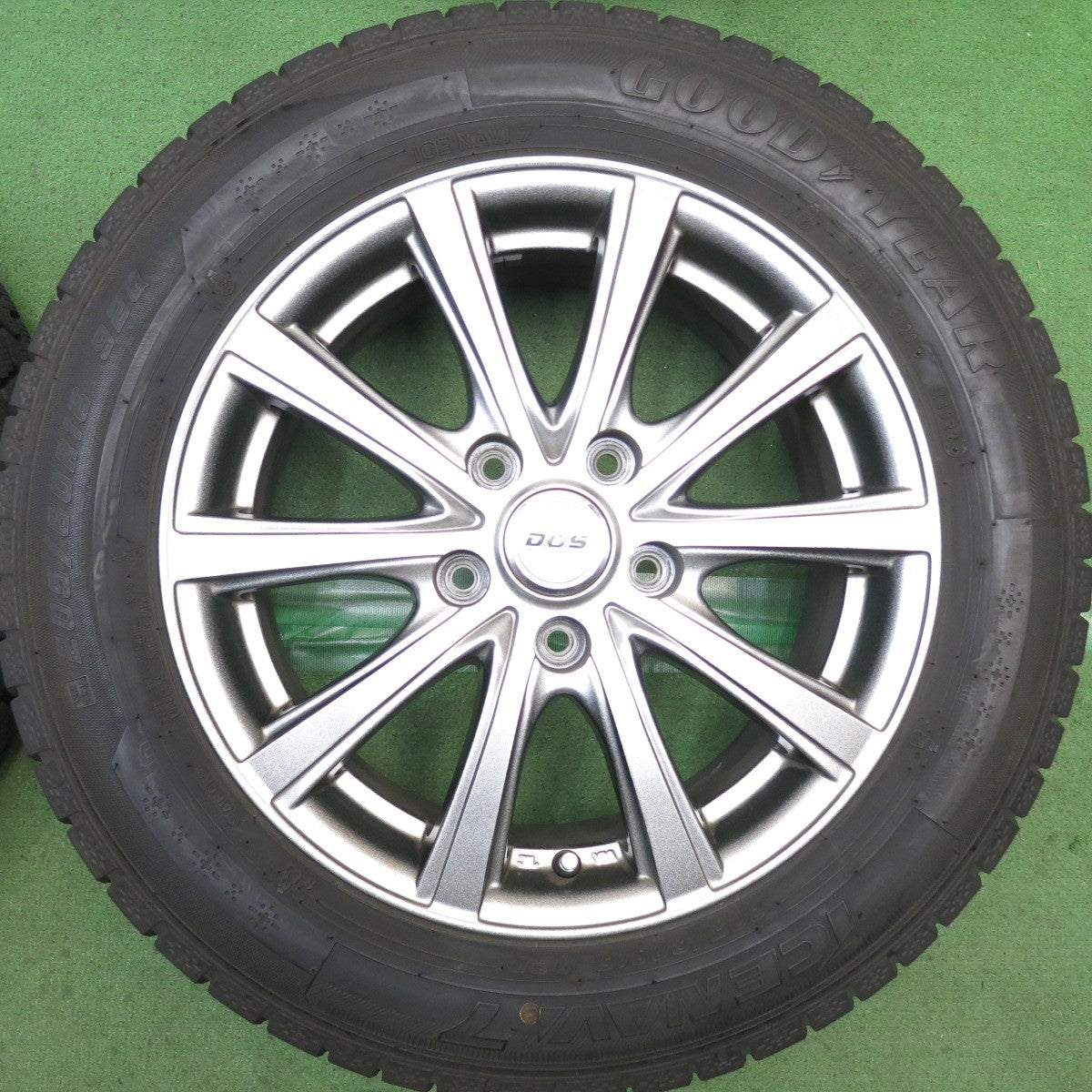 バリ溝！22年！キレイ！9.5分◎スタッドレス 205/60R16 グッドイヤー アイスナビ7 D.O.S. DOS 社外 アルミ 16インチ PCD114.3/5H◎6091206HAス