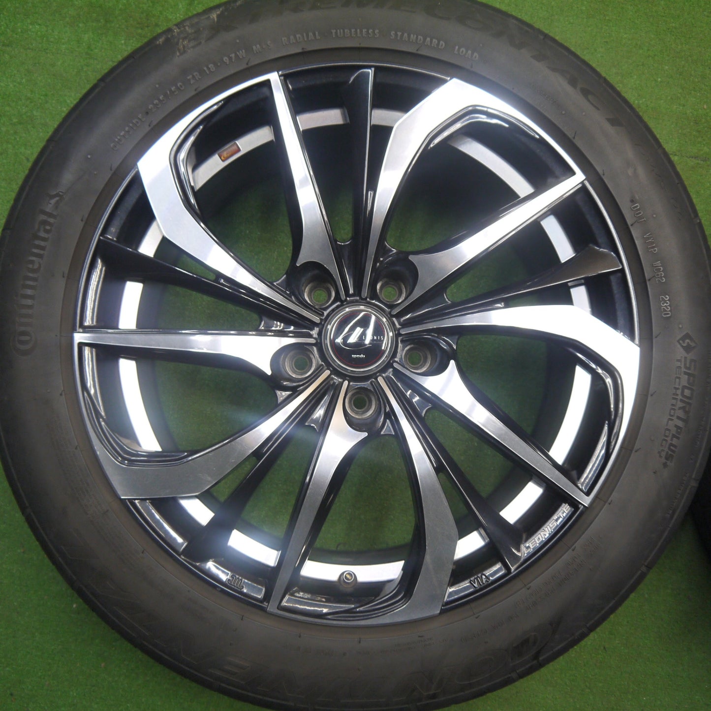 キレイ★LEONIS TE 235/50R18 コンチネンタル EXTREME CONTACT DWS06 レオニス 18インチ PCD114.3/5H★6010601Hノ