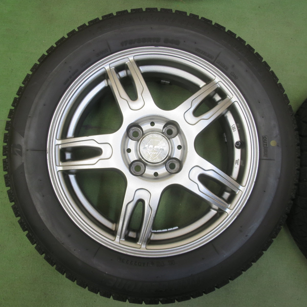 バリ溝！23年！9分◎スタッドレス 175/65R15 ブリヂストン アイスパートナー2 ZACK Sport-5 MONZA ザック モンツァ 15インチ PCD100/4H◎6072207イス