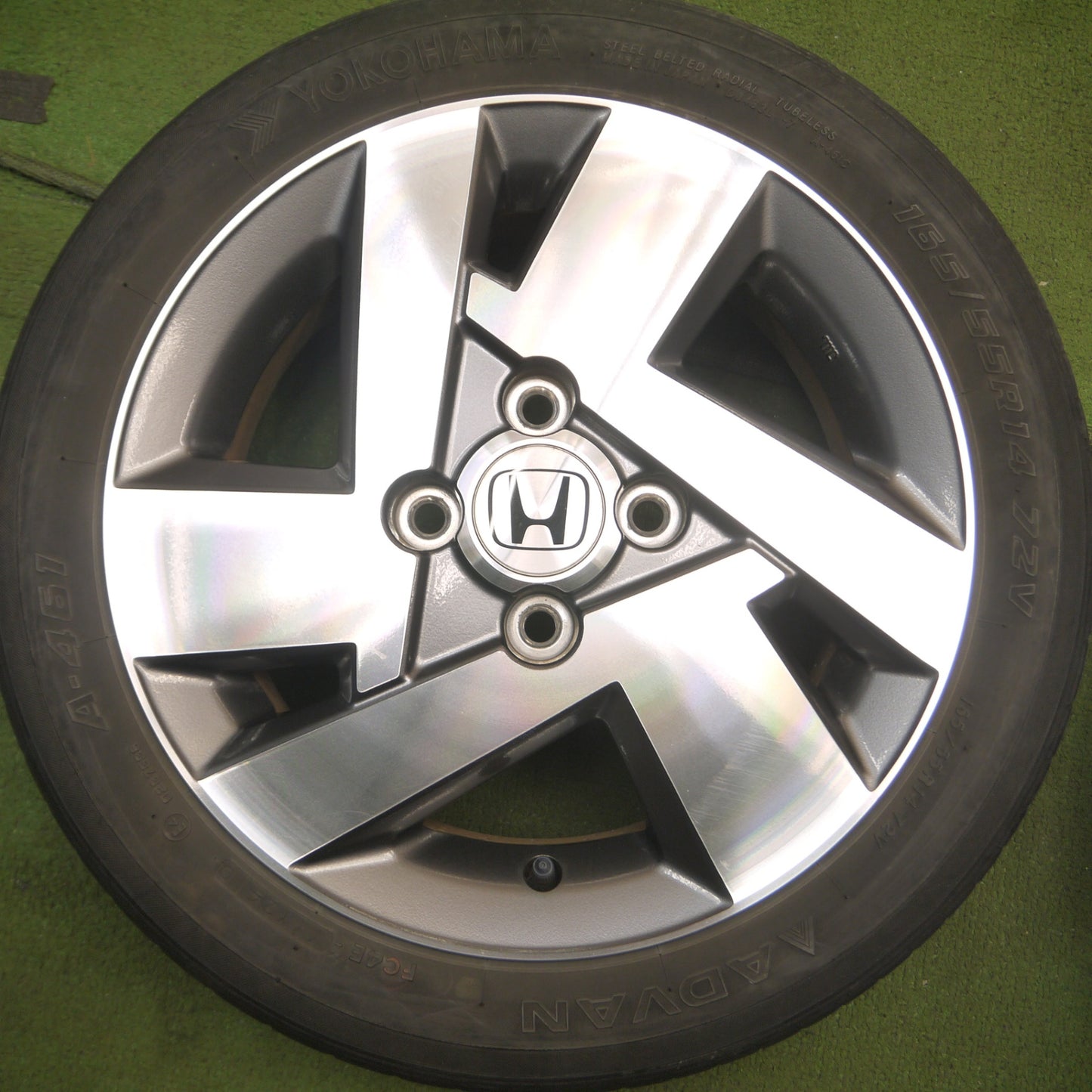 *送料無料* 4本価格★ホンダ ゼスト 純正 165/55R14 ヨコハマ アドバン A-461 14インチ PCD100/4H★4061002Hノ