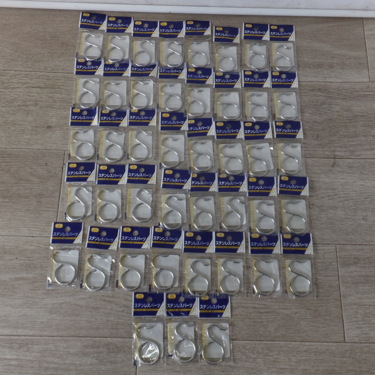 未使用★水本機械 MM ステンレスSUS304 パイプSカン  B-1011(SG-18) 43個 セット　参考使用荷重 3kg★