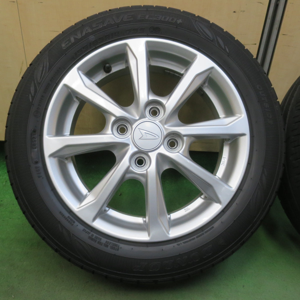 キレイ★ダイハツ タント ムーヴ 等 純正 155/65R14 ダンロップ エナセーブ EC300+ 14インチ PCD100/4H★6051310イノ