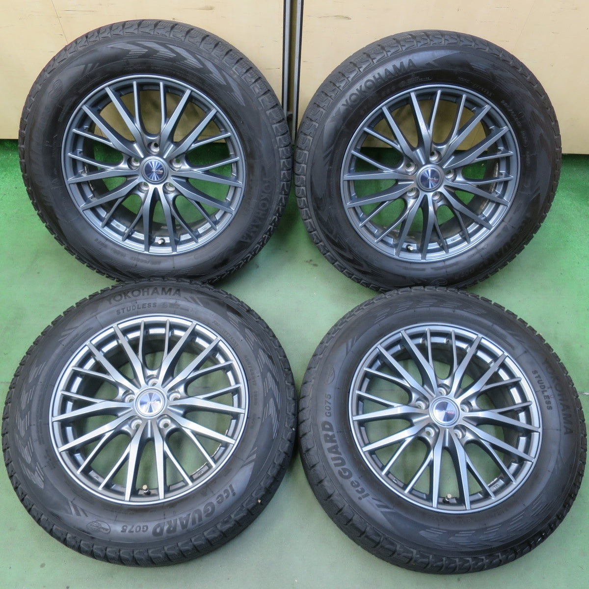 キレイ！22年◎スタッドレス 225/65R17 ヨコハマ アイスガード G075 ravrion RM01 ラブリオン 17インチ PCD114.3/5H◎6081108IMス