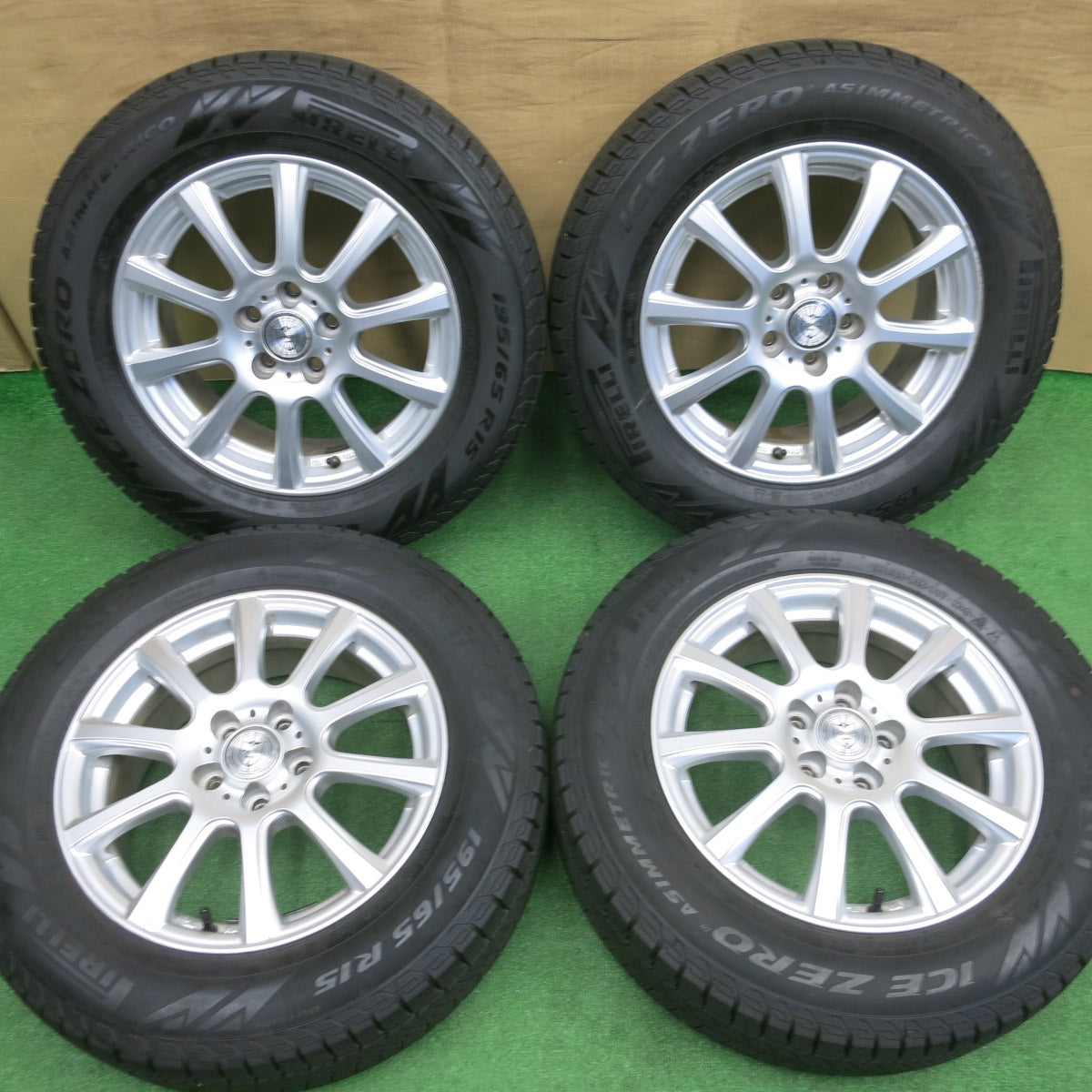 バリ溝！23年！9分★プリウス 等 195/65R15 スタッドレス ピレリ アイスゼロ アシンメトリコ JOKER ジョーカー 15インチ PCD100/5H★6020702NKス