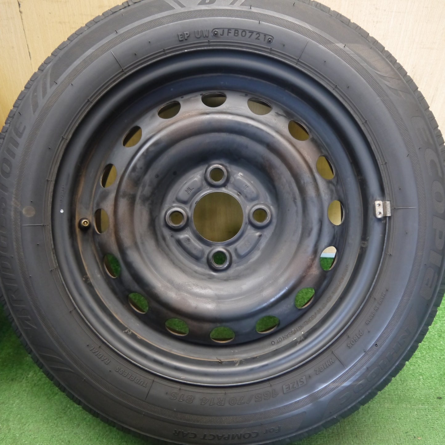 4本価格◎165/70R14 ブリヂストン エコピア NH100C スチール ホイール 14インチ PCD100/4H◎6071507Hノ
