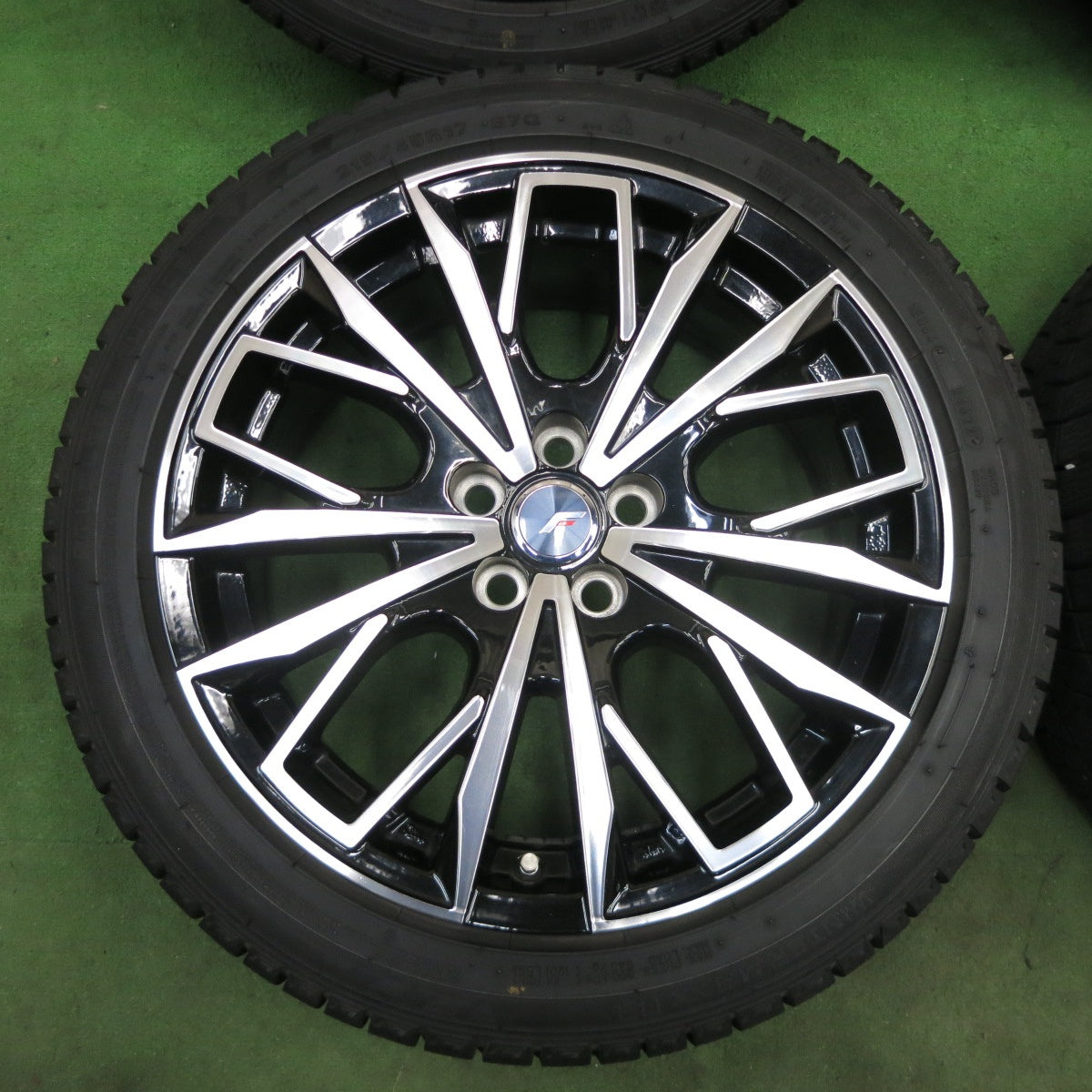 バリ溝！22年！キレイ！9分★プリウス 等 Lehrmeister L-F FIRST 215/45R17 スタッドレス ダンロップ ウインターマックス 03 レアマイスター 17インチ PCD100/5H★6011602ナス