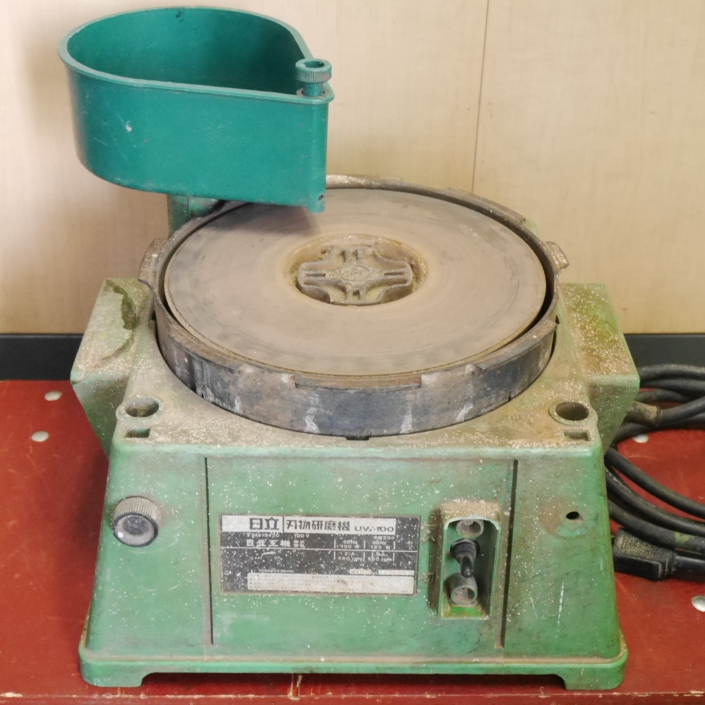 [送料無料] ☆日立 刃物 研磨 機 UW-100 電動 工具 研摩機 刃物 研ぎ 機 HITACHI 100V☆