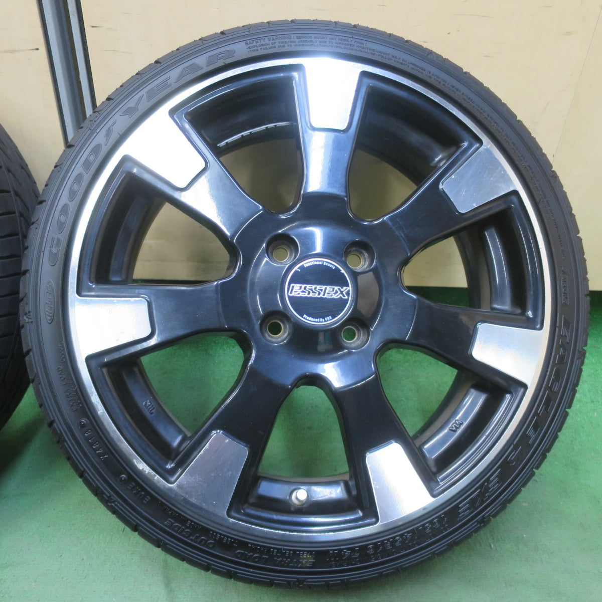 バリ溝！9分★ESSEX CRS 165/45R16 グッドイヤー イーグル LS EXE エセックス 16インチ 軽サイズ PCD100/4H★6050406イノ