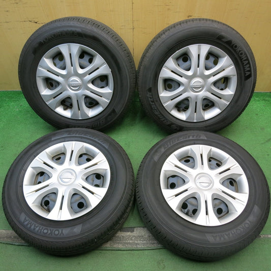 超バリ溝！23年！ほぼ10分★日産 E12 ノート 純正 スチール 185/70R14 ヨコハマ ブルーアース AE01F 14インチ PCD100/4H★5092102HAノ