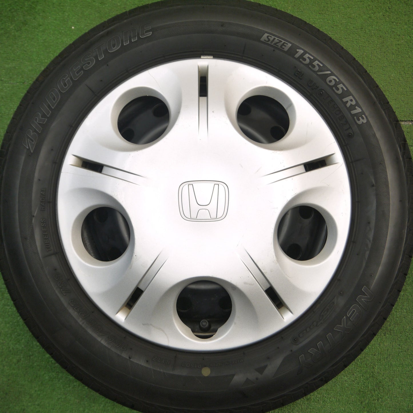 [送料無料] 4本価格！21年★ホンダ ライフ 純正 スチール 155/65R13 ブリヂストン ネクストリー エコピア 13インチ PCD100/4H★4122509Hノ