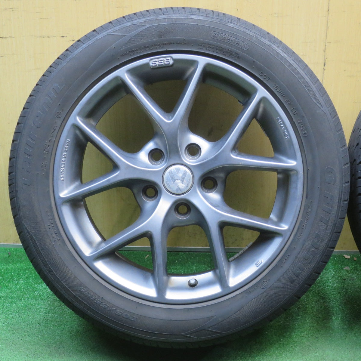 バリ溝！22年！9分★ワーゲン 等 BBS SR011 205/55R16 ラウフェン G FIT as-01 16インチ PCD112/5H★6052202NJノ