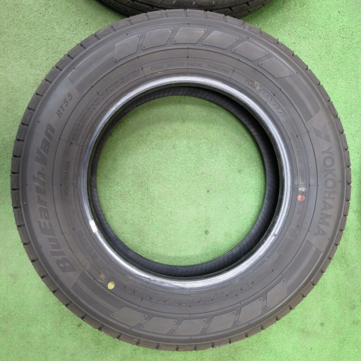 新車外し！25年★145/80R12 80/78N ヨコハマ BluEarth-Van RY55 ブルーアース 12インチ キャリイ エブリイ ハイゼット 等★6021802NGノタ