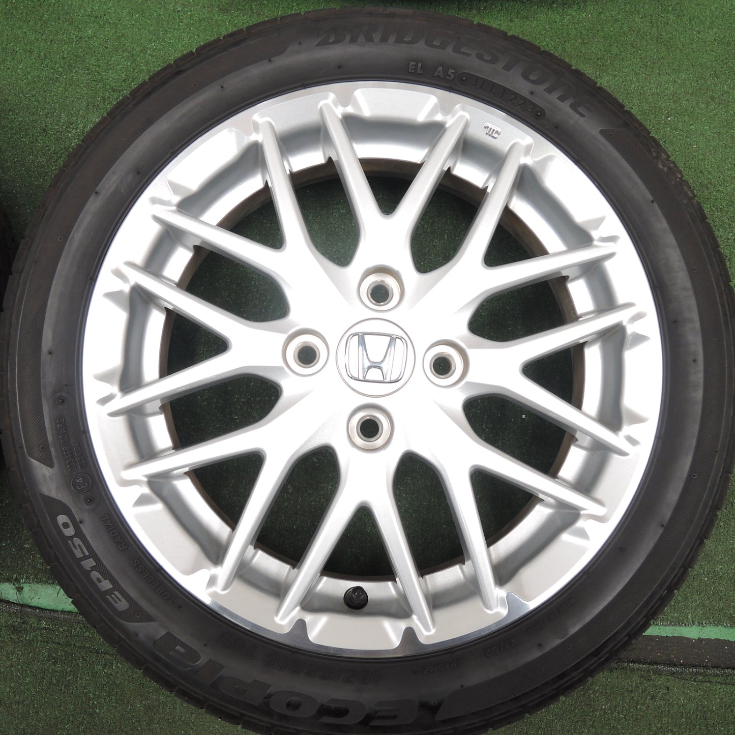 *送料無料* ほぼ新車外し！23年！★ホンダ N-BOX カスタム 純正 165/55R15 ブリヂストン エコピア EP150 15インチ PCD100/4H★4032401HAノ