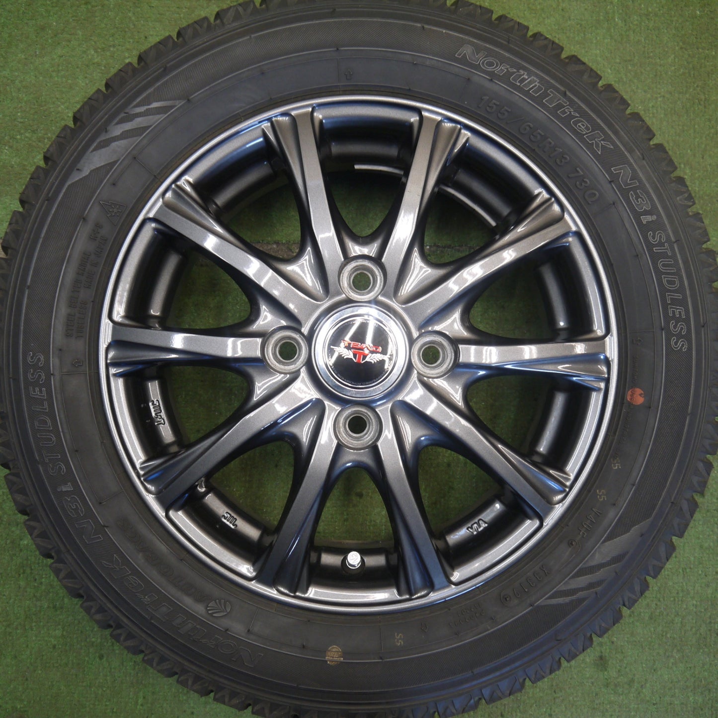 バリ溝！キレイ！9分★スタッドレス 155/65R13 オートバックス ノーストレック N3i TEAD テッド 13インチ PCD100/4H★6060101Hス