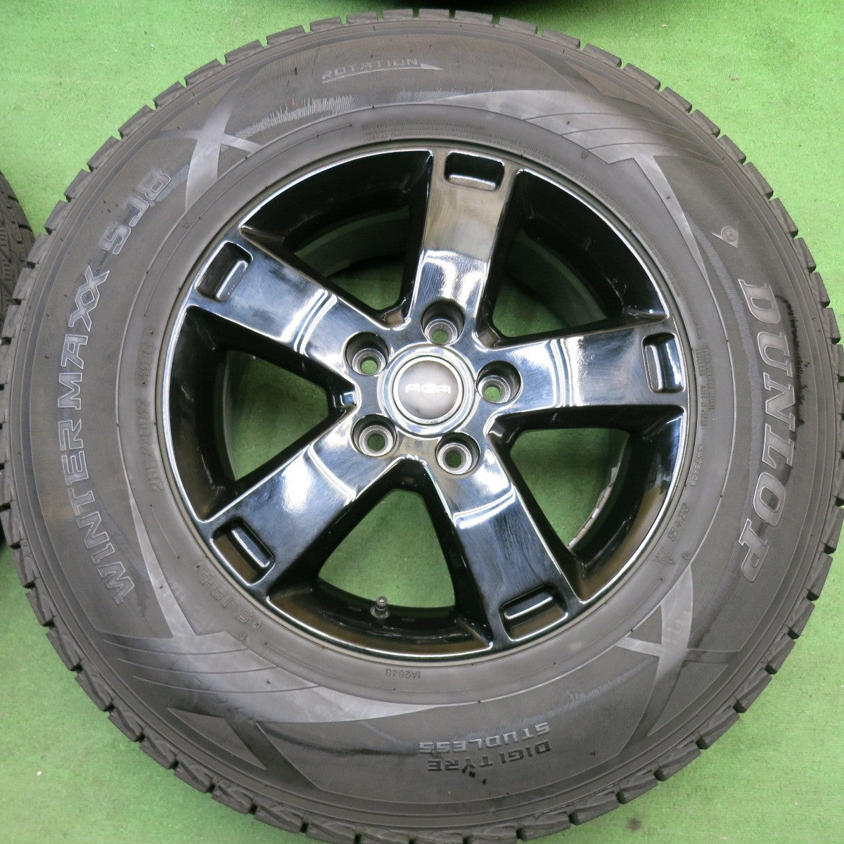 バリ溝！22年！9分★ジープ 等 AGA ESSE2 265/70R17 スタッドレス ダンロップ ウインターマックス SJ8 SJ8+ エッセ2 17インチ PCD127/5H★6042607HAス