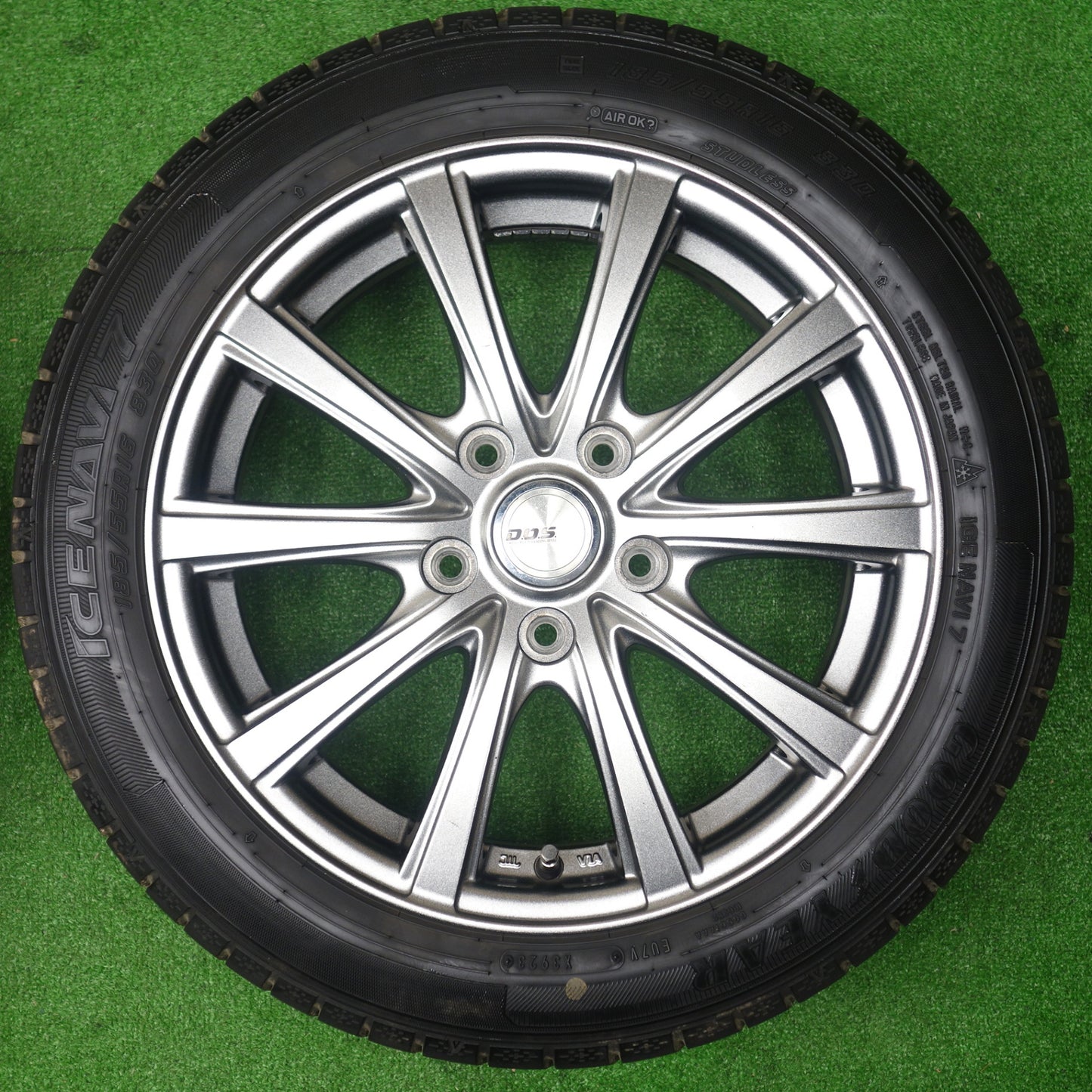 バリ溝！23年！キレイ！9.5分以上★スタッドレス 185/55R16 グッドイヤー アイスナビ7 D.O.S. DOS 16インチ PCD114.3/5H★6010801KTス