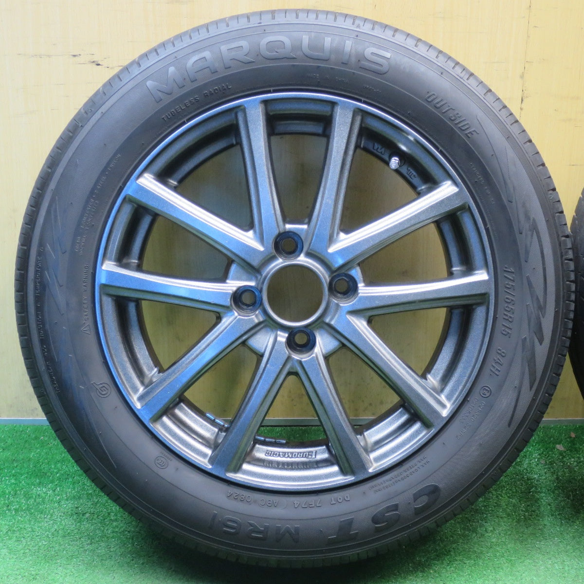 バリ溝！23年！キレイ！9.5分★175/65R15 マーキス CST MR61 EURO MAGIC Aspire FX ユーロマジック アスパイア 15インチ PCD100/4H★6032905NJノ