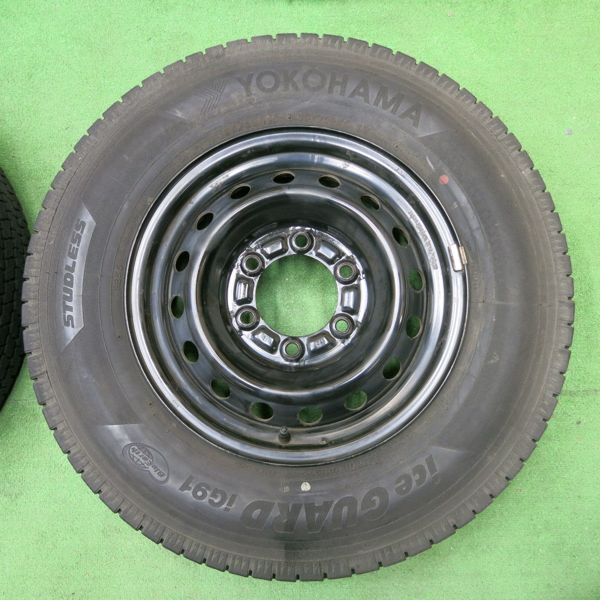 *送料無料* 4本価格★トヨタ ハイエース 純正 スチール 195/80R15 107/105L スタッドレス ヨコハマ アイスガード iG91 PCD139.7/6H★4062202ナス