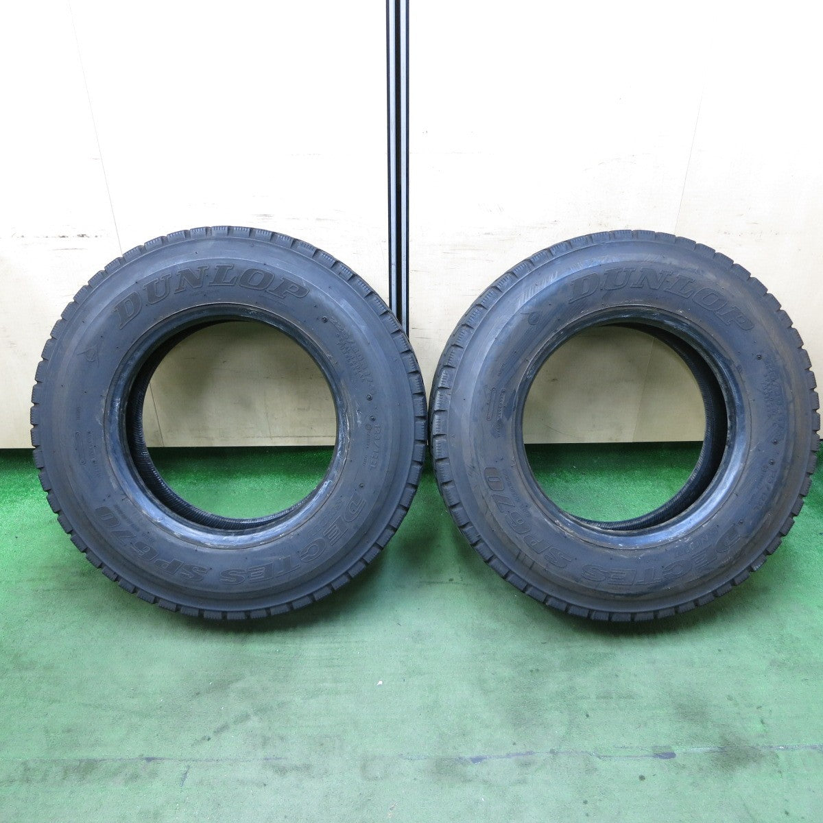 バリ溝！25年！9分！2本★トラック タイヤ 225/80R17.5 123/122L ダンロップ デクテス SP670 ミックス オールシーズン 17.5インチ★5111704ナスタ