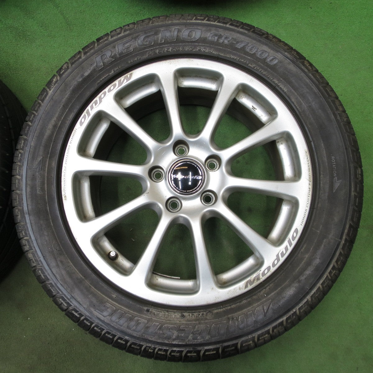 バリ溝！9分★ホンダ CR-V 等 純正 Modulo 225/55R17 ブリヂストン レグノ GR-7000 モデューロ 17インチ PCD114.3/5H★6032003ナノ