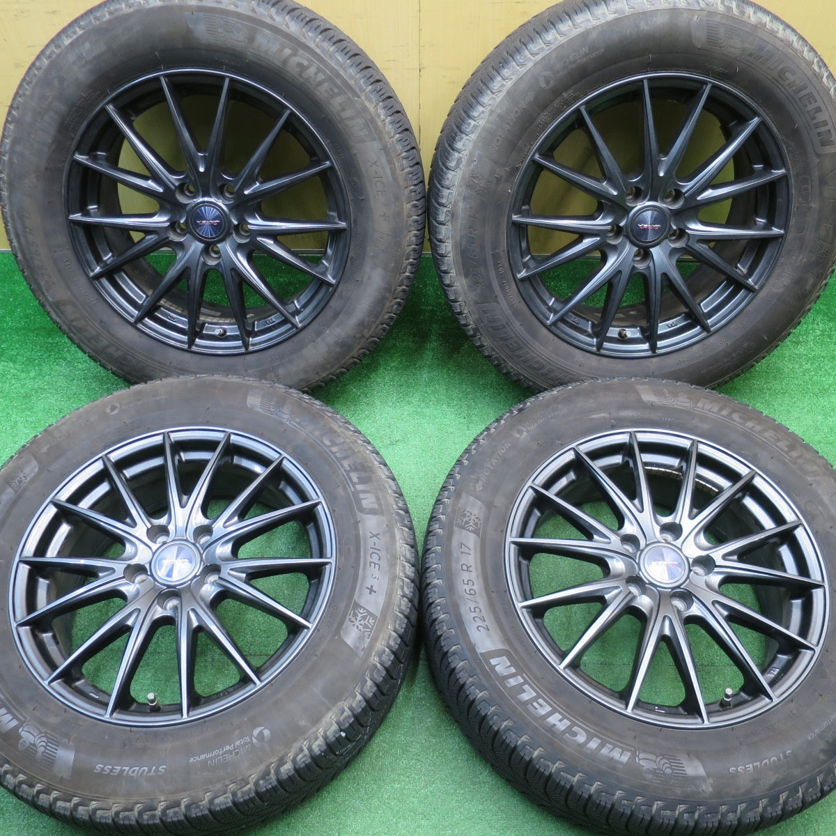 4本価格★スタッドレス 225/65R17 ミシュラン X-ICE3+ VELVA SPORTZ ヴェルヴァ 17インチ PCD114.3/5H★5111002NJス