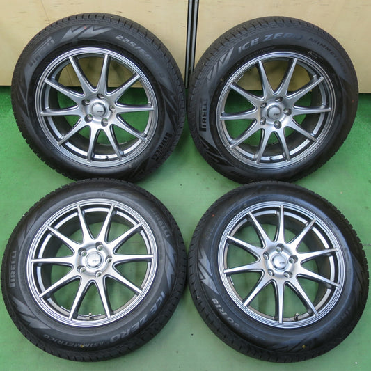 バリ溝！24年！キレイ！ほぼ10分★スタッドレス 225/60R18 ピレリ アイスゼロ アシンメトリコ SPORT ABELIA スポルト アベリア 18インチ PCD114.3/5H★5061503イス