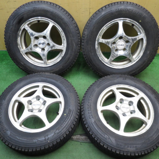 4本価格★ホンダ Z 純正 OP Modulo 175/80R15 スタッドレス ブリヂストン ブリザック DM-V3 15インチ モデューロ PCD114.3/5H★5062003NJス