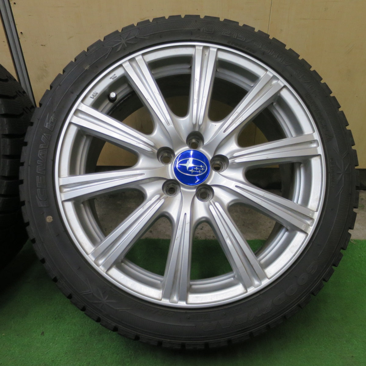 バリ溝！9分★プリウス 等 215/45R17 スタッドレス グッドイヤー アイスナビ6 Joker STIR ジョーカー ステア 17インチ PCD100/5H★6032103ナス
