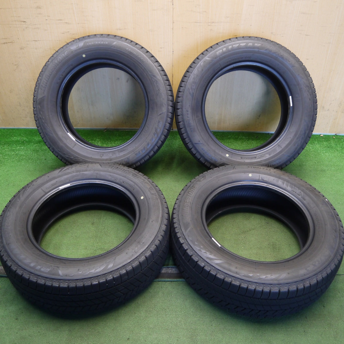 バリ溝！9.5分◎スタッドレス 195/65R15 ブリヂストン ブリザック VRX3 タイヤ 15インチ プリウス セレナ ノア ヴォクシー 等◎6080405Hスタ